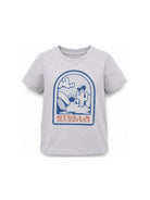 T-shirt per bambino Stella McCartney Kids grigia con stampa grafica TZ8P11 Z3931 807 STELLA McCARTNEY KIDS 