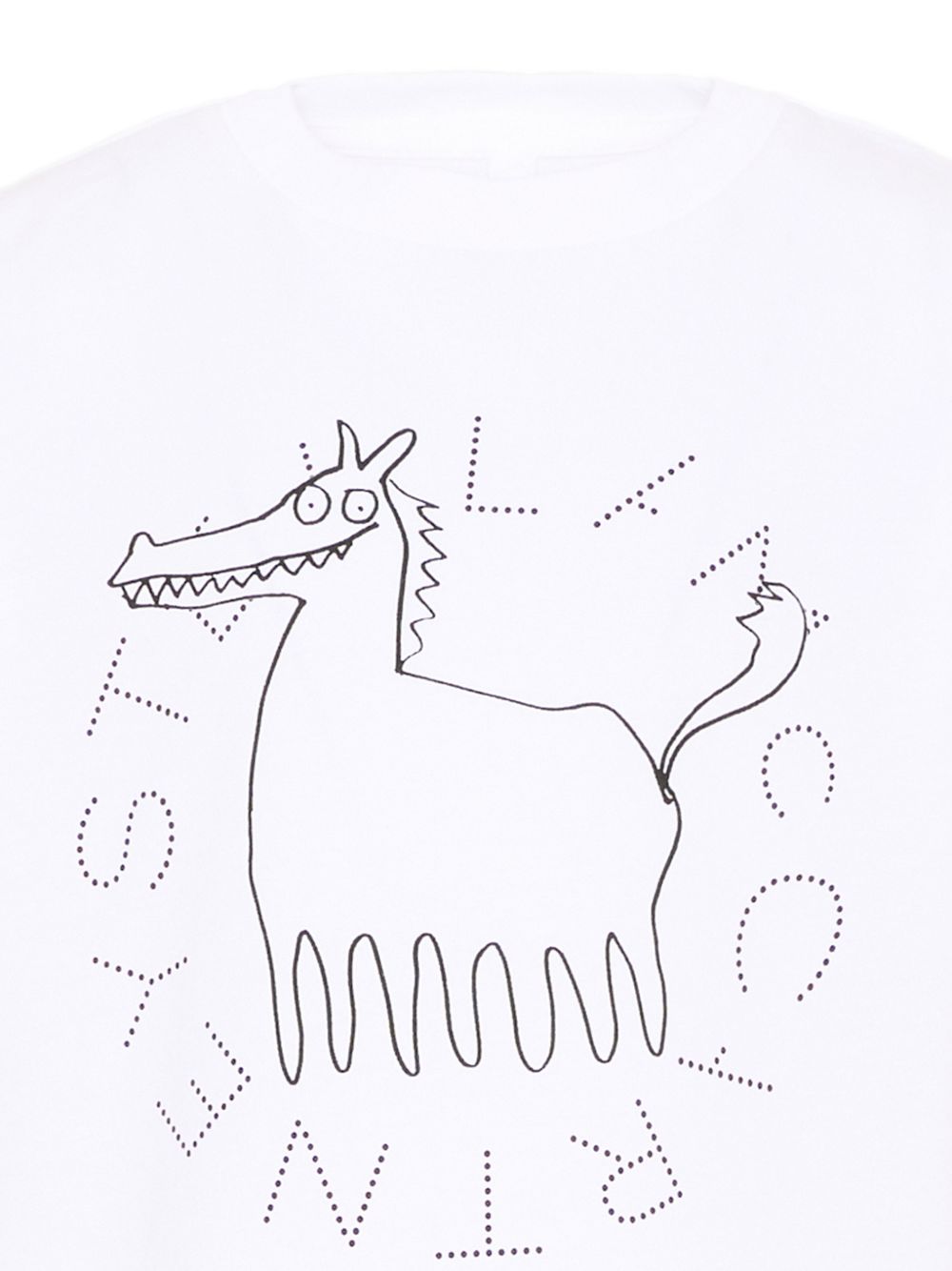 T-shirt per bambino Stella McCartney Kids bianca con stampa grafica sul davanti TZ8P41 Z3931 100 STELLA McCARTNEY KIDS 
