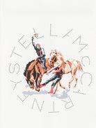 T-shirt per bambino Stella McCartney Kids bianca con stampa grafica TZ8P61 Z3772 101 STELLA McCARTNEY KIDS 