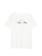 T-shirt per bambino Stella McCartney Kids bianco con stampa grafica cavalli TZ8P81 Z3772 101 STELLA McCARTNEY KIDS 