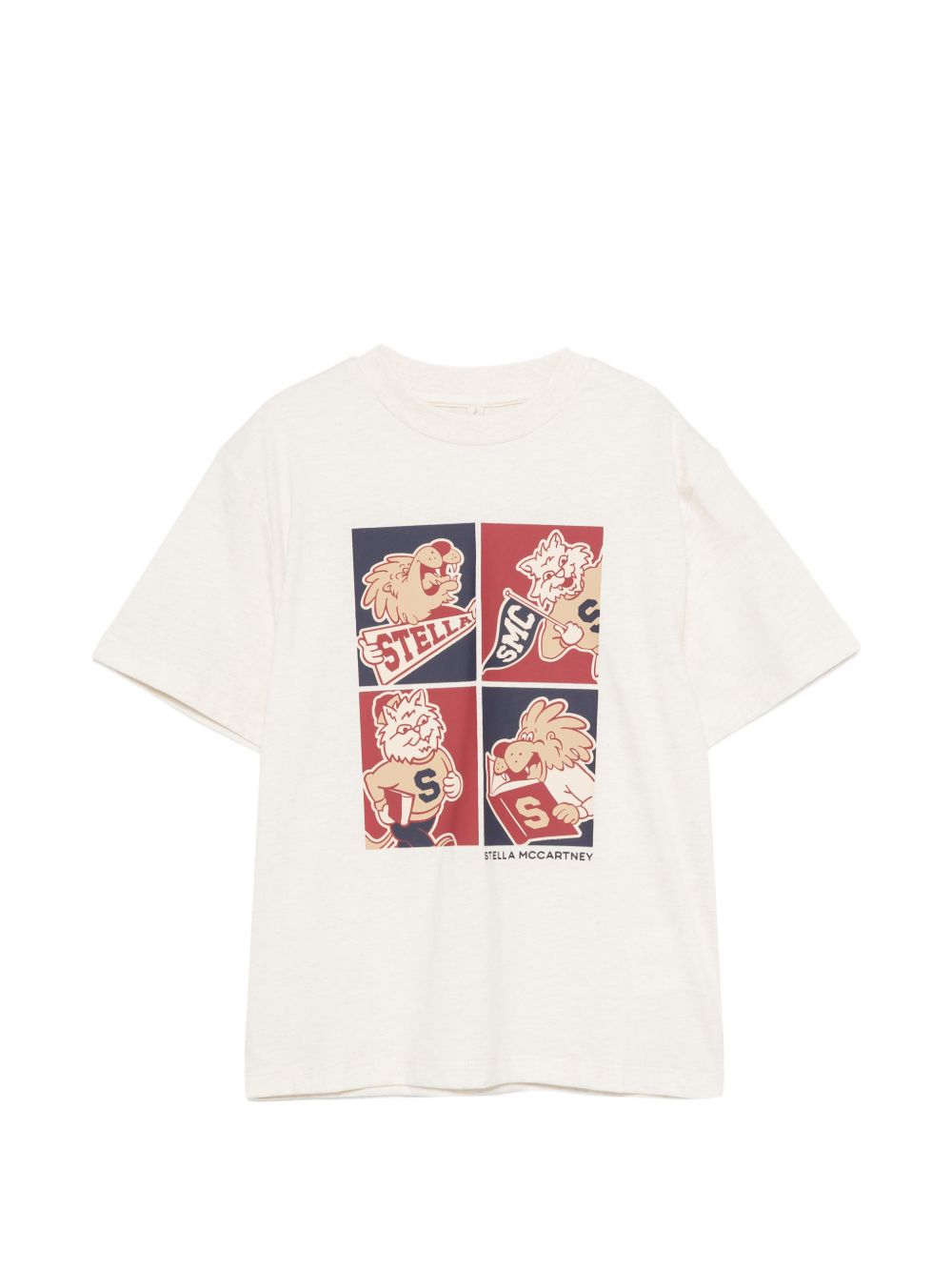 T-shirt per bambino Stella McCartney Kids bianca con stampa grafica TZ8P91 Z3772 870 STELLA McCARTNEY KIDS 