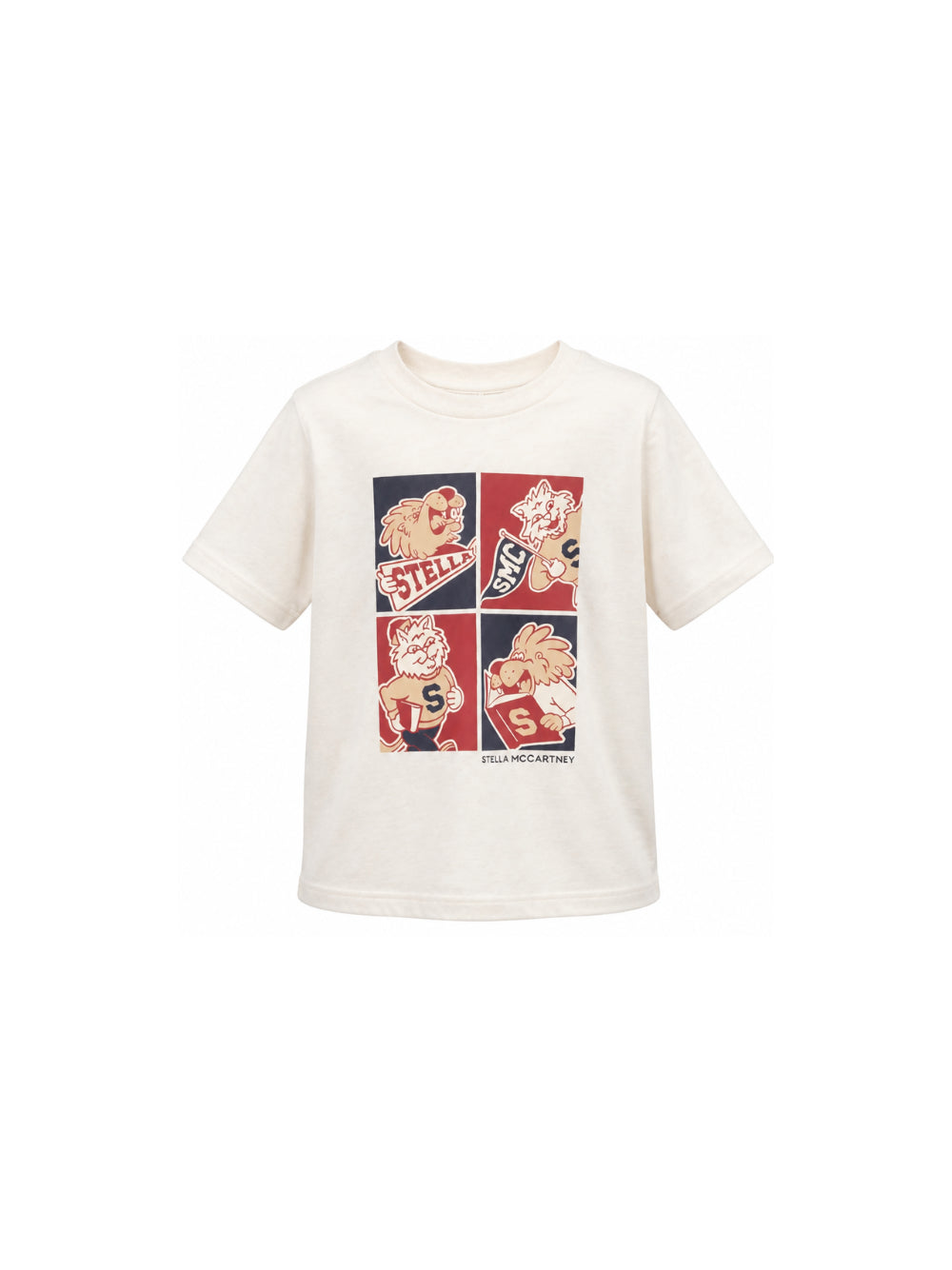 T-shirt per bambino Stella McCartney Kids bianca con stampa grafica TZ8P91 Z3772 870 STELLA McCARTNEY KIDS 