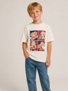 T-shirt per bambino Stella McCartney Kids bianca con stampa grafica TZ8P91 Z3772 870 STELLA McCARTNEY KIDS 