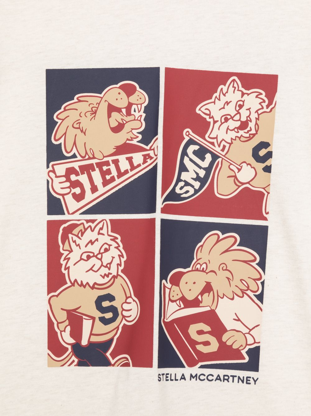 T-shirt per bambino Stella McCartney Kids bianca con stampa grafica TZ8P91 Z3772 870 STELLA McCARTNEY KIDS 