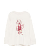 T-shirt per bambino Stella McCartney Kids bianca con stampa grafica TZ8Q10 Z3772 870 STELLA McCARTNEY KIDS 