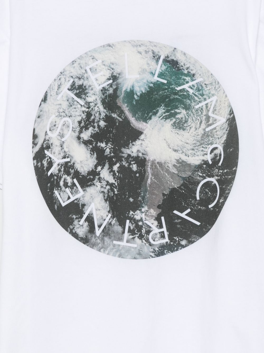 T-shirt per bambino Stella McCartney Kids bianca con stampa grafica TZ8Q71 Z3772 100 STELLA McCARTNEY KIDS 
