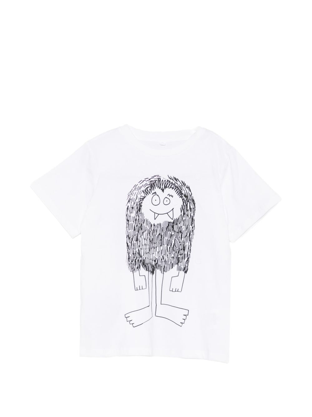 T-shirt per bambino Stella McCartney Kids bianca con stampa grafica TZ8Q81 Z3772 100 STELLA McCARTNEY KIDS 
