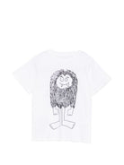 T-shirt per bambino Stella McCartney Kids bianca con stampa grafica TZ8Q81 Z3772 100 STELLA McCARTNEY KIDS 