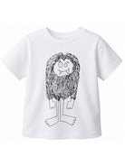 T-shirt per bambino Stella McCartney Kids bianca con stampa grafica TZ8Q81 Z3772 100 STELLA McCARTNEY KIDS 