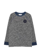 T-shirt per bambina Stella McCartney Kids grigia con bordi a contrasto TZ8R00 Z3968 999 STELLA McCARTNEY KIDS 