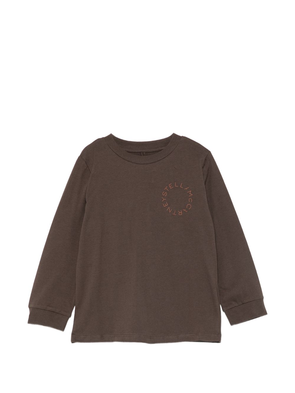T-shirt per bambino Stella McCartney Kids grigio con logo sul petto TZ8R10 Z3772 921 STELLA McCARTNEY KIDS 