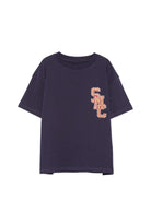 T-shirt per bambino Stella McCartney Kids blu con applicazione TZ8R31 Z3772 61L STELLA McCARTNEY KIDS 