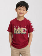 T-shirt per bambino Stella McCartney Kids rossa con stampa grafica TZ8R41 Z3772 416 STELLA McCARTNEY KIDS 
