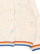 Cardigan per neonata Stella McCartney Kids beige con bordi a contrasto TZ9000 Z3896 101 STELLA McCARTNEY KIDS 