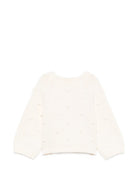 Maglione per neonata Stella McCartney Kids biege con decorazione a rilievo TZ9010 Z1528 101 STELLA McCARTNEY KIDS 