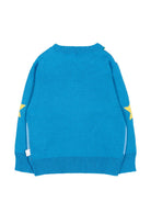 Maglione per neonato Stella McCartney Kids blu con maglia intarsiata TZ9300 Z3622 999 STELLA McCARTNEY KIDS 
