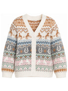 Cardigan per bambino Stella McCartney Kids bianco con  lavorazione a intarsio TZ9A50 Z3893 999 STELLA McCARTNEY KIDS 