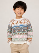 Maglione per bambino Stella McCartney Kids bianco con lavorazione a intarsio TZ9A70 Z3893 999 STELLA McCARTNEY KIDS 
