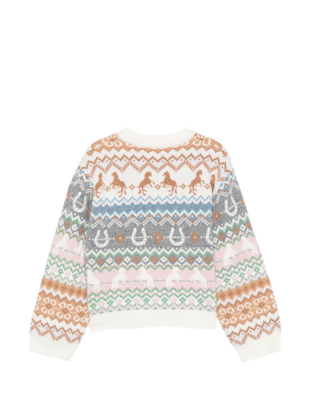 Maglione per bambino Stella McCartney Kids bianco con lavorazione a intarsio TZ9A70 Z3893 999 STELLA McCARTNEY KIDS 