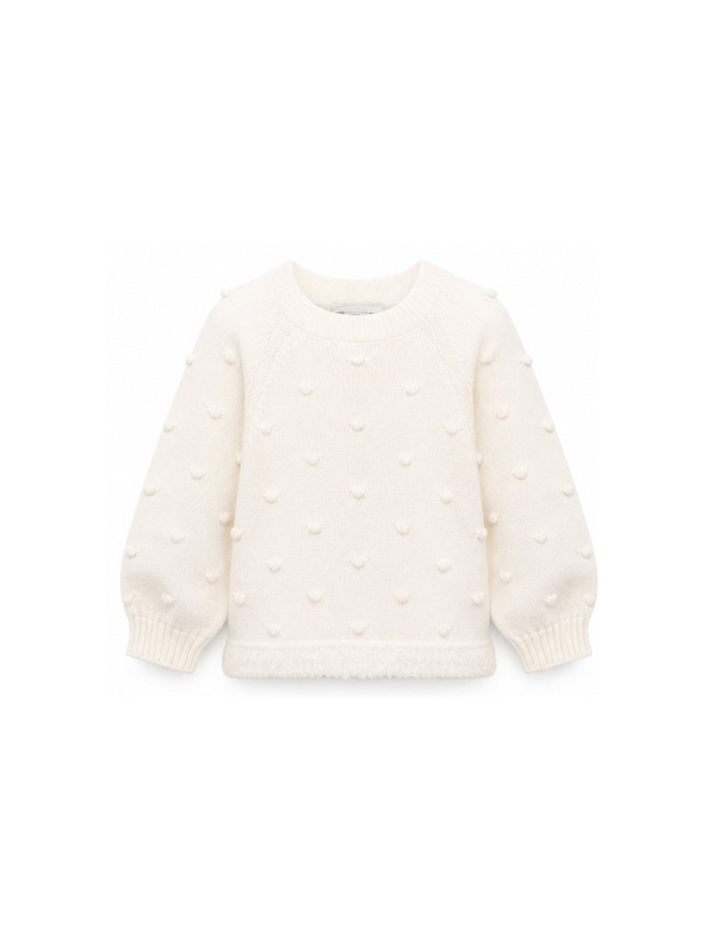 Maglione per bambina Stella McCartney Kids  beige con decorazione a rilievo TZ9A80 Z1528 101 STELLA McCARTNEY KIDS 
