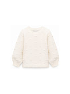 Maglione per bambina Stella McCartney Kids  beige con decorazione a rilievo TZ9A80 Z1528 101 STELLA McCARTNEY KIDS 