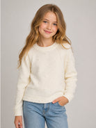 Maglione per bambina Stella McCartney Kids  beige con decorazione a rilievo TZ9A80 Z1528 101 STELLA McCARTNEY KIDS 