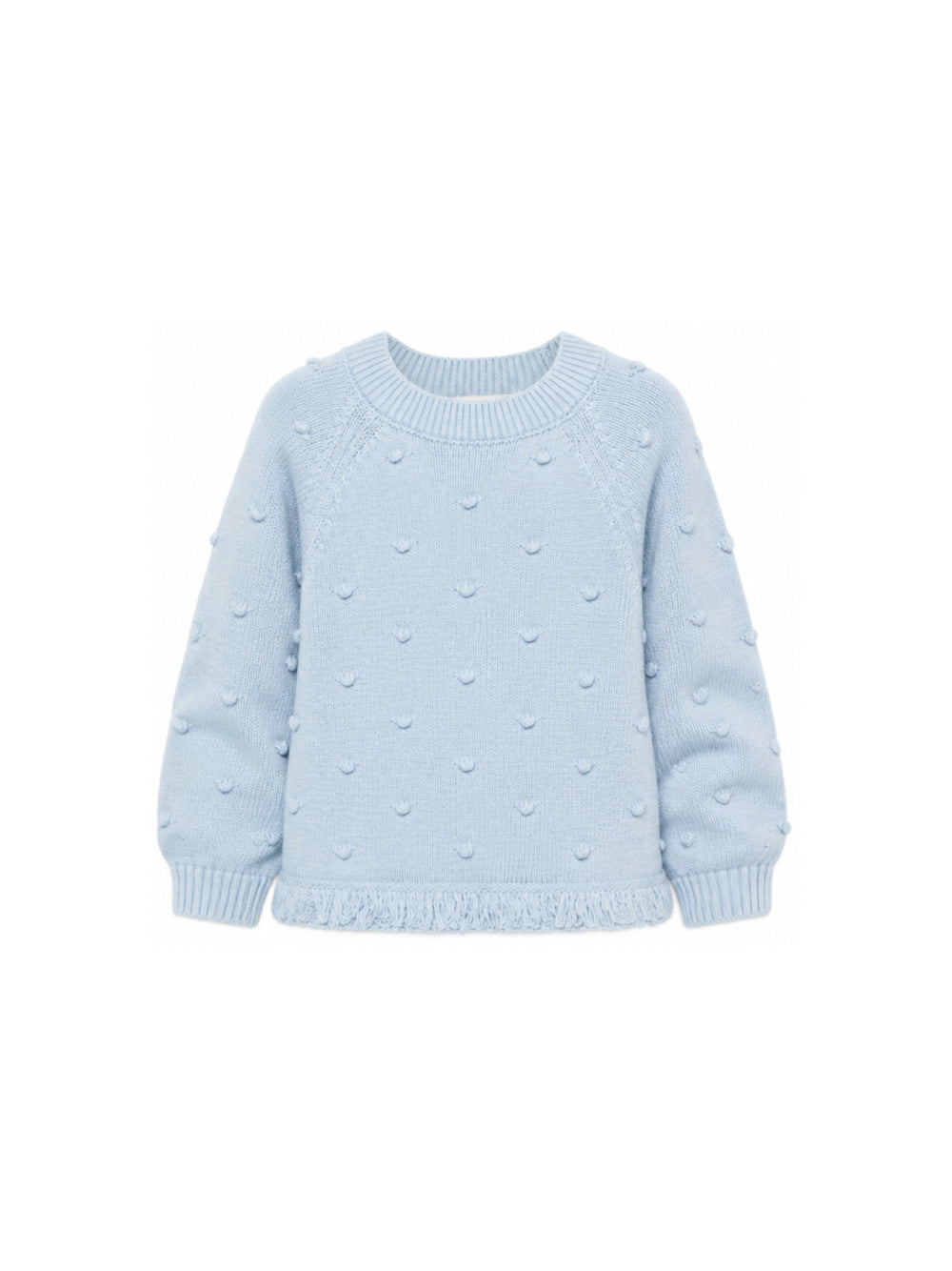 Maglione per bambina Stella McCartney Kids azzurro con decorazione a rilievo TZ9A80 Z1528 61E STELLA McCARTNEY KIDS 