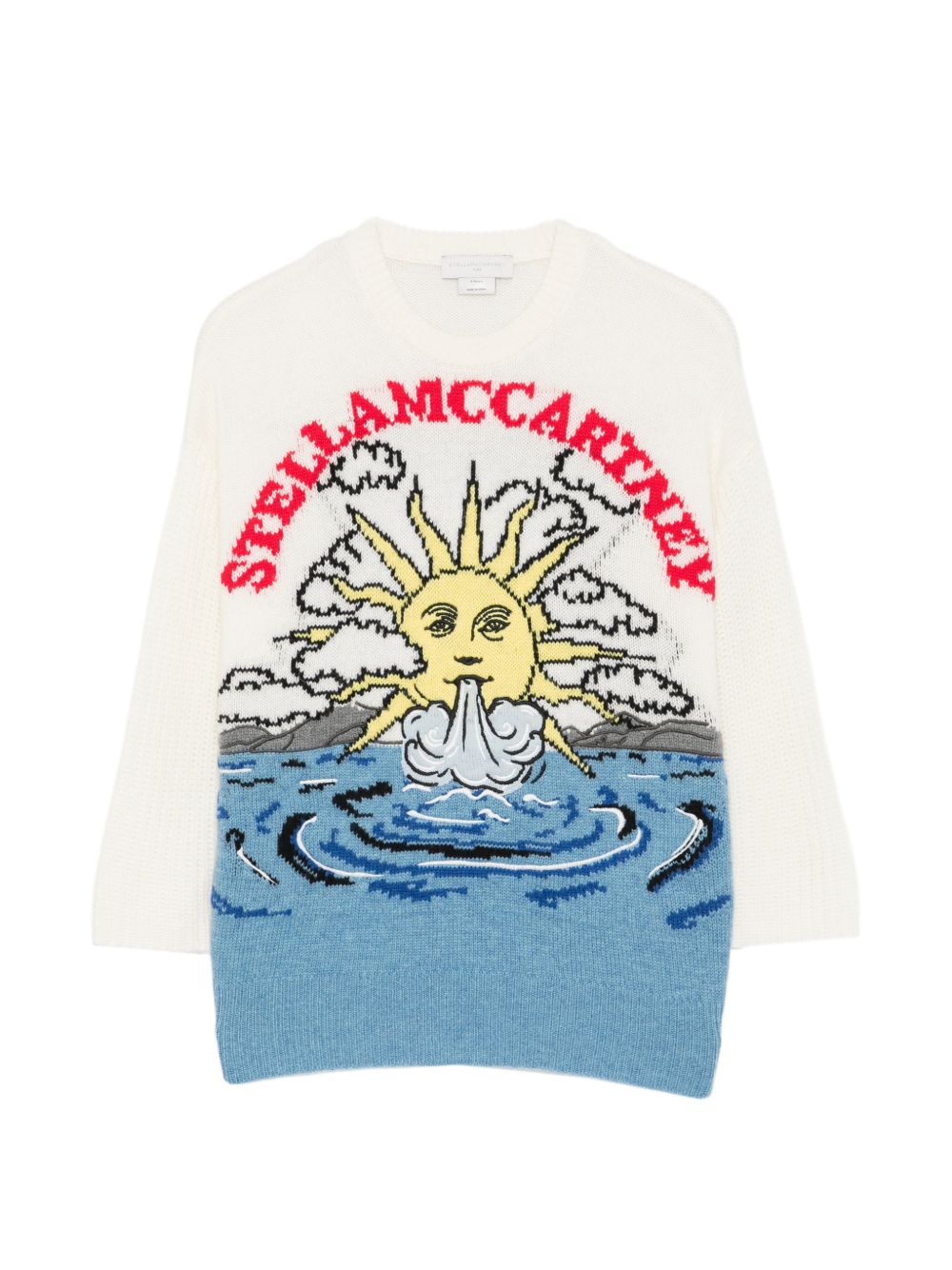 Maglione per bambino Stella McCartney Kids bianco con ricamo TZ9B20 Z4042 101 STELLA McCARTNEY KIDS 