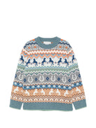 Maglione per bambino Stella McCartney Kids azzurro con motivo Fair Isle TZ9H10 Z3893 999 STELLA McCARTNEY KIDS 