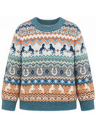 Maglione per bambino Stella McCartney Kids azzurro con motivo Fair Isle TZ9H10 Z3893 999 STELLA McCARTNEY KIDS 