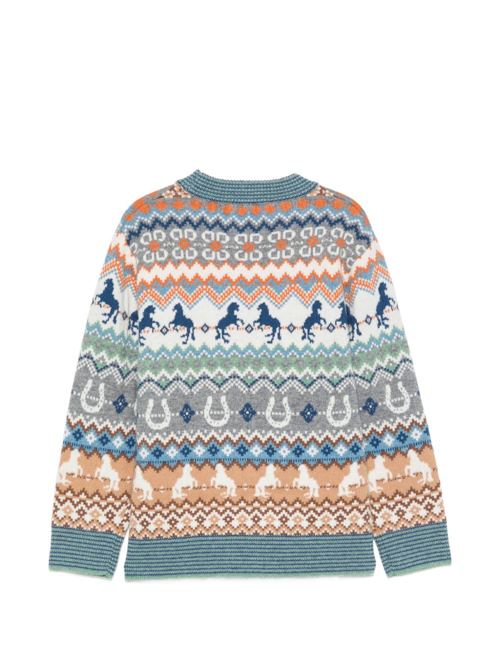 Maglione per bambino Stella McCartney Kids azzurro con motivo Fair Isle TZ9H10 Z3893 999 STELLA McCARTNEY KIDS 
