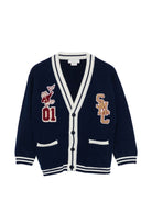 Cardigan per bambino Stella McCartney Kids blu con bordi a contrasto TZ9H20 Z3921 61L STELLA McCARTNEY KIDS 