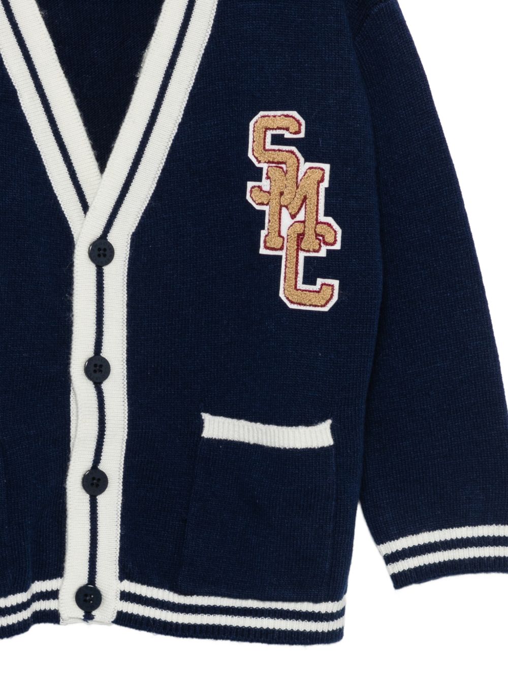 Cardigan per bambino Stella McCartney Kids blu con bordi a contrasto TZ9H20 Z3921 61L STELLA McCARTNEY KIDS 