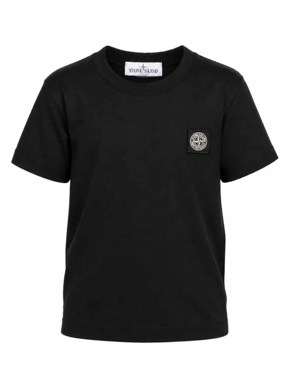 T-shirt per bambino Stone Island Kids nera con dettaglio logo L2S162100003S0047 V0029 STONE ISLAND KIDS 