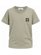 T-shirt per bambino Stone Island Kids verde con applicazione logo sul davanti L2S162100003S0047 V0068 STONE ISLAND KIDS 