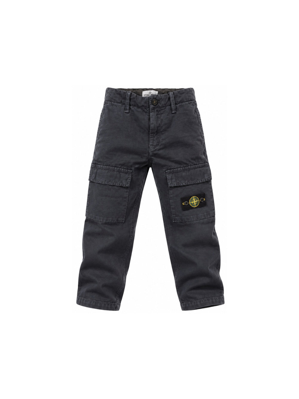 Pantaloni per bambino Stone Island Kids blu con tasche applicate L2S163100001S0104 V0120 STONE ISLAND KIDS 