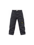 Pantaloni per bambino Stone Island Kids blu con tasche applicate L2S163100001S0104 V0120 STONE ISLAND KIDS 