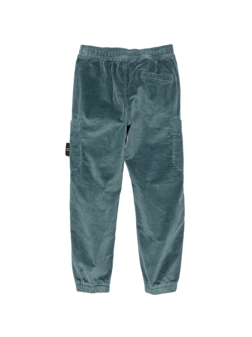 Pantaloni cargo per bambino Stone Island Kids blu in velluto a coste L2S163100005S0199 V004B STONE ISLAND KIDS 