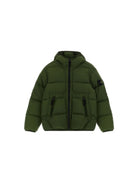 Giacca trapuntata per bambino Stone Island Junior verde logo L2S164100004S0028 V005G STONE ISLAND KIDS 