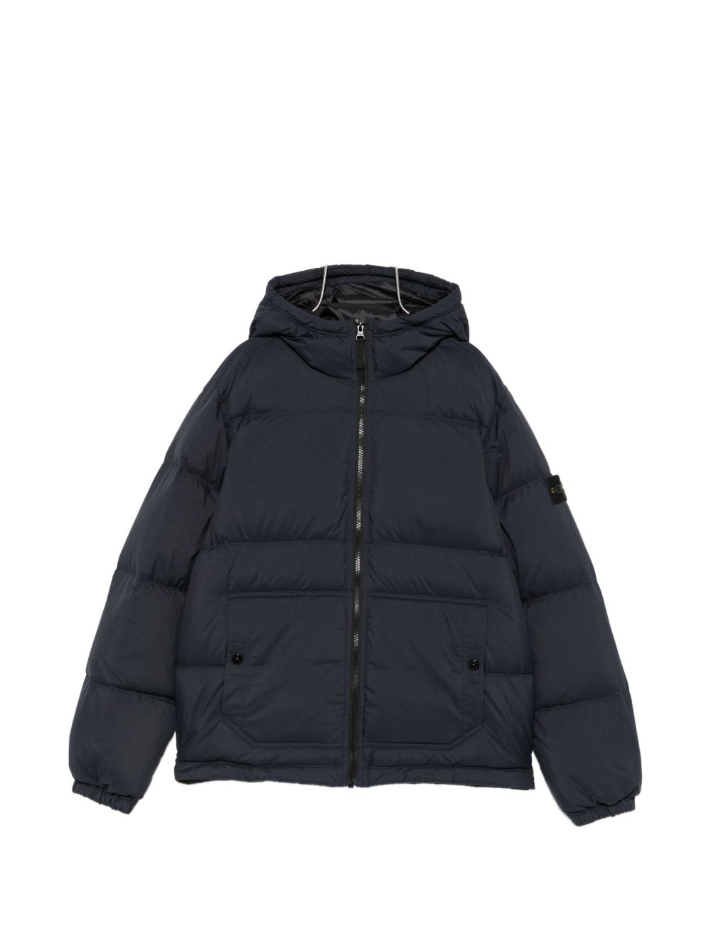 Giacca imbottita per bambino Stone Island Junior blu con applicazione logo L2S164100005S0483 V0020 STONE ISLAND KIDS 