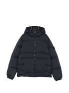 Giacca imbottita per bambino Stone Island Junior blu con applicazione logo L2S164100005S0483 V0020 STONE ISLAND KIDS 