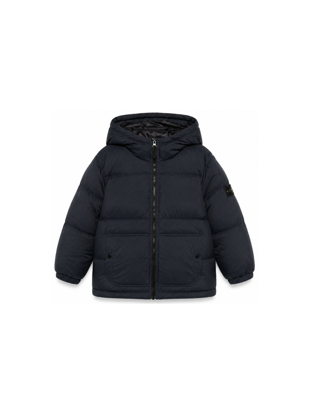 Giacca imbottita per bambino Stone Island Junior blu con applicazione logo L2S164100005S0483 V0020 STONE ISLAND KIDS 