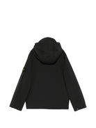 Giubbino per bambino Stone Island Kids nero con cappuccio e logo L2S164100007S0A27 V0029 STONE ISLAND KIDS 