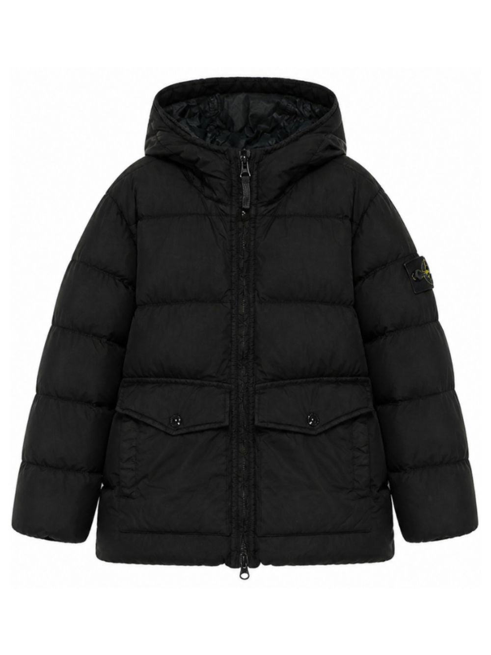 Giubbino per bambino Stone Island Kids nero con trama imbottita L2S164100012S0A23 V0029 STONE ISLAND KIDS 