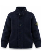 Maglione per bambino Stone Island Kids blu a collo alto L2S165100003S00M1 V0020 STONE ISLAND KIDS 