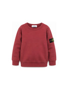 Felpa per bambino Stone Island Kids bordeaux con distintivo Compass L2S166100001S0A20 V0014 STONE ISLAND KIDS 