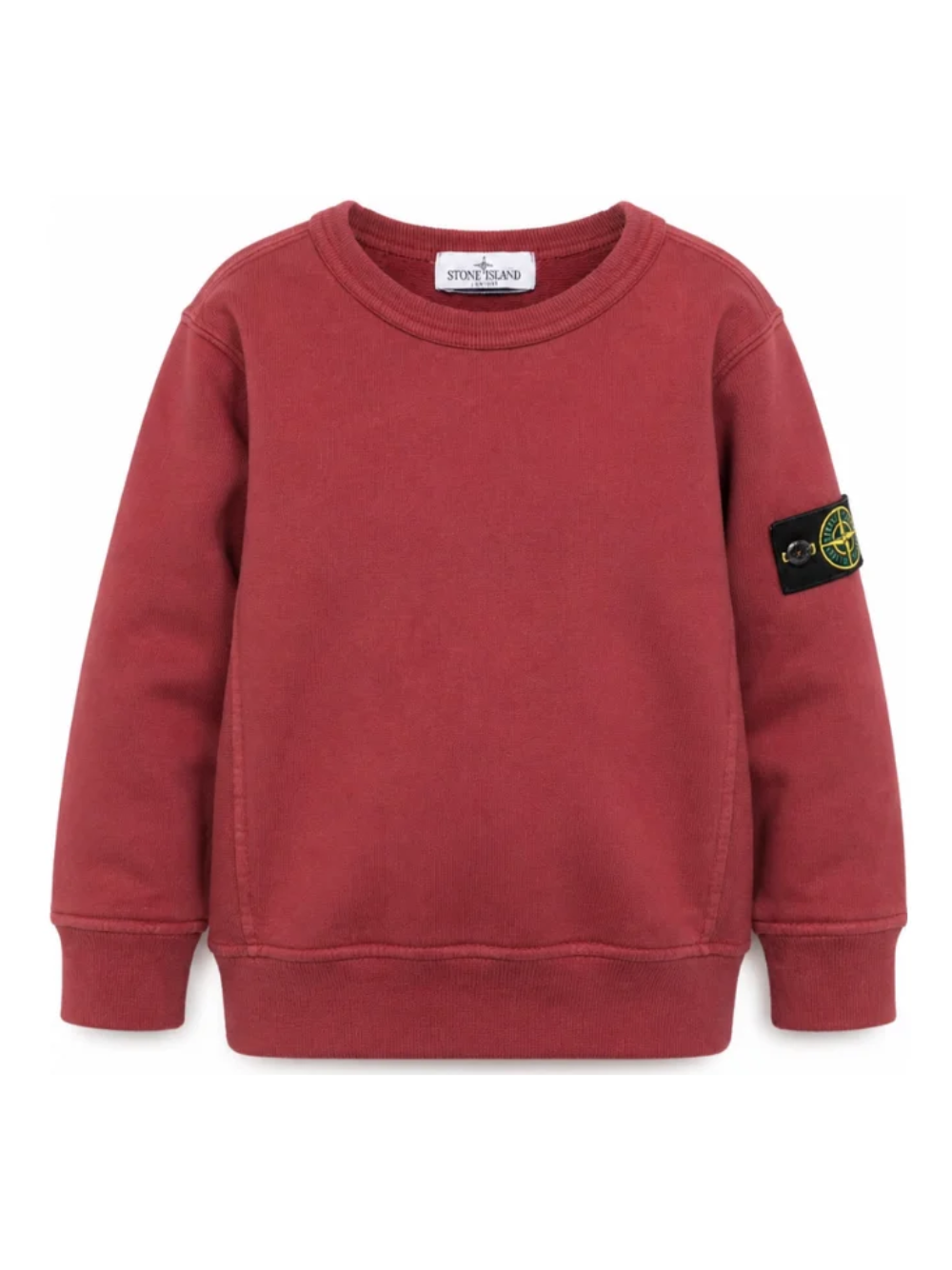 Felpa per bambino Stone Island Kids bordeaux con distintivo Compass L2S166100001S0A20 V0014 STONE ISLAND KIDS 
