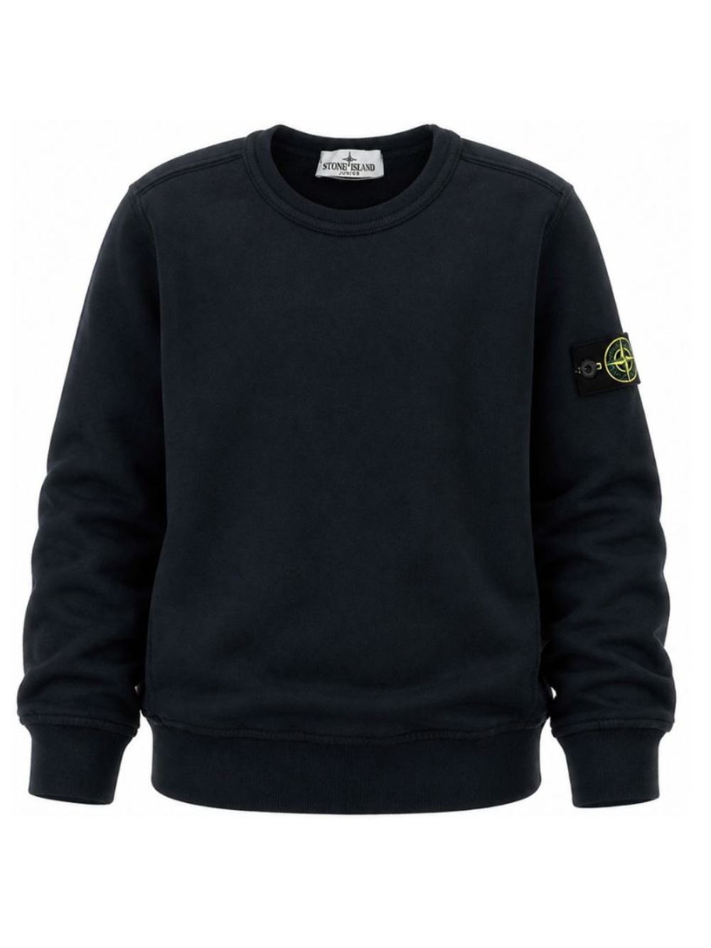 Felpa per bambino Stone Island Kids blu con applicazione sulla manica L2S166100001S0A20 V0020 STONE ISLAND KIDS 