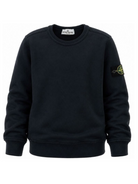 Felpa per bambino Stone Island Kids blu con applicazione sulla manica L2S166100001S0A20 V0020 STONE ISLAND KIDS 