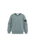Felpa per bambino Stone Island Kids azzurra con distintivo Compass L2S166100001S0A20 V004B STONE ISLAND KIDS 